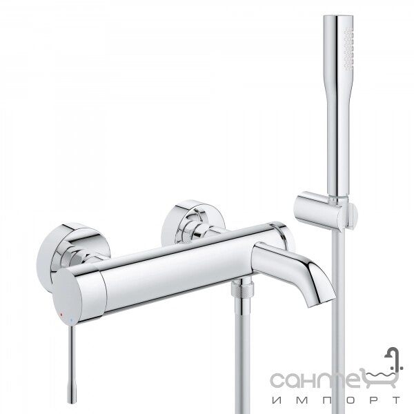 Змішувач для ванни із душовим гарнітуром Grohe Essence 33628001 Хром від компанії Інтернет-гіпермаркет сантехніки та опалення сантехніка. od. ua - фото 1