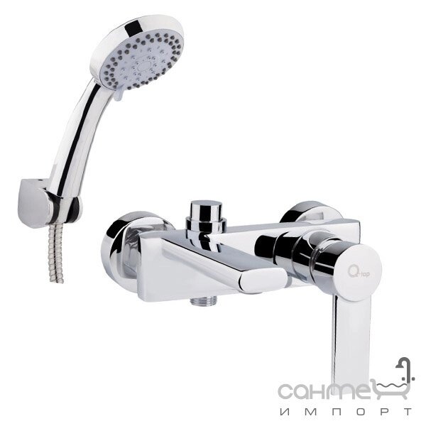 Змішувач для ванни з душовим гарнітуром Q-tap ​​Form CRM 006 хром від компанії Інтернет-гіпермаркет сантехніки та опалення сантехніка. od. ua - фото 1