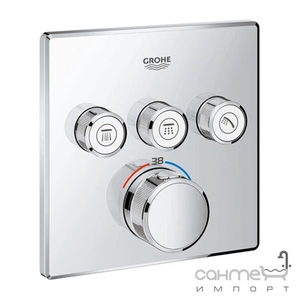 Зовнішня частина змішувача-термостату для душу Grohe SmartControl 29126000 хром від компанії Інтернет-гіпермаркет сантехніки та опалення сантехніка. od. ua - фото 1