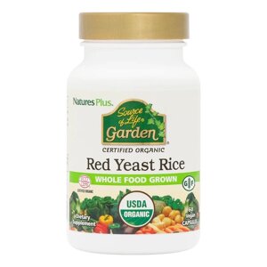 Органічний Червоний Дріжджовий рис, Source of Life Garden, Natures Plus, 60 капсул