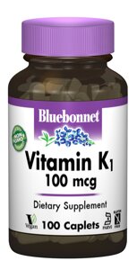 Вітамін К1 100 мкг, Bluebonnet Nutrition, 100 каплет