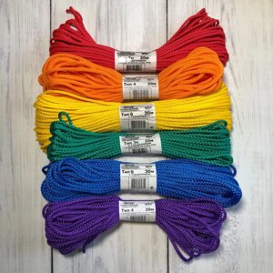 Шнур, мотузка 2,5 мм без сердечника (10м) кольоровий