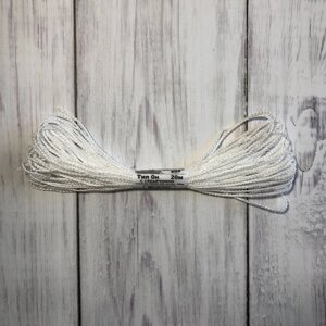 Шнур, мотузка 2 мм з сердечником (10м) білий