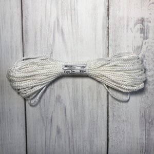 Шнур, мотузка 4 мм з сердечником (10м) білий