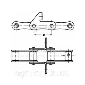 Ланцюг елеватора john deere - S51/SD/J2a [rollon-SOLID]38.1 мм)