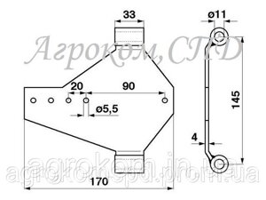 404536M1 Головка коси Massey Ferguson