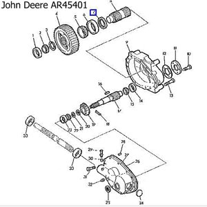 Ущільнення валу редуктора John Deere AR45401