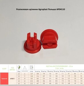 Розпилювач щілинний Agroplast Польща AP04110 вілів 150-300 л / га
