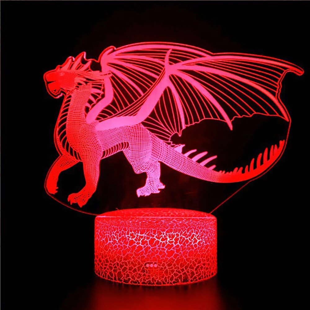 3D Світильник сенсорний Летючий дракон 15959-2-8 від компанії Shock km ua - фото 1