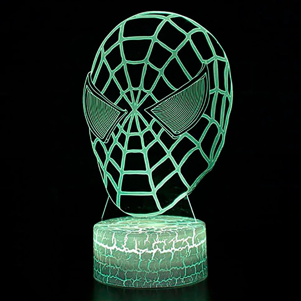 3D Світильник сенсорний Маска людини павука 15959-2-10 від компанії Shock km ua - фото 1