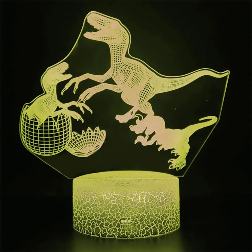 3D Світильник сенсорний Сім'я динозаврів 15952-3-15 від компанії Shock km ua - фото 1