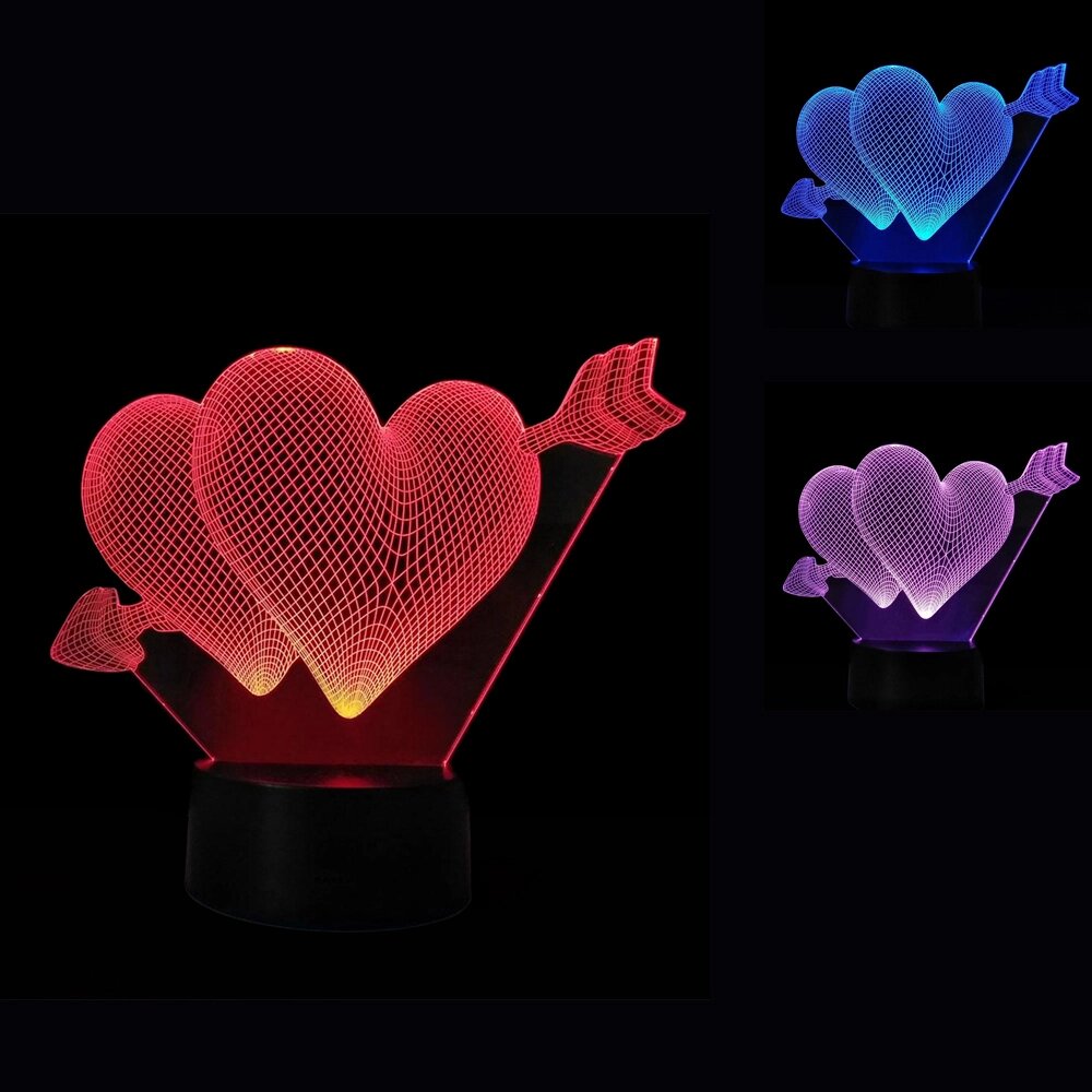 3D Світильник Серця 15959-2-4 від компанії Shock km ua - фото 1