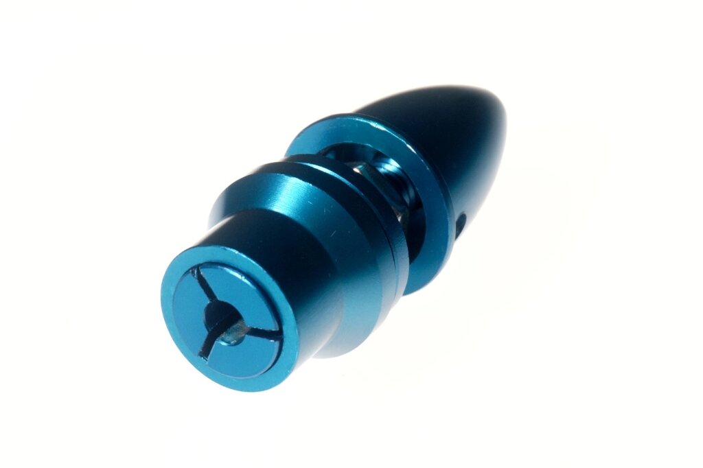 Адаптер пропелера Haoye 01204 вал 4.0 мм гвинт 6.35 мм (цанга, синій) від компанії Shock km ua - фото 1