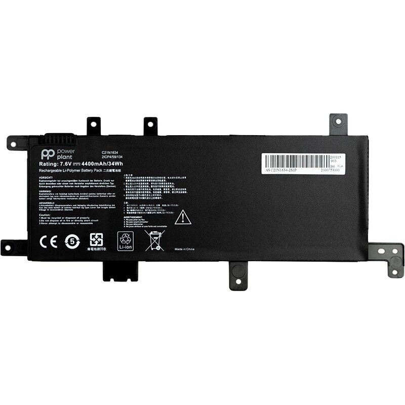 Акумулятор PowerPlant для ноутбуків ASUS VivoBook A580U (C21N1634) 7.6V 4400mAh від компанії Shock km ua - фото 1