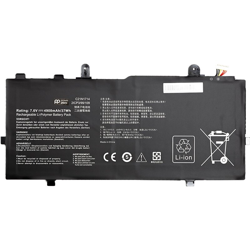 Акумулятор PowerPlant для ноутбуків ASUS VivoBook Flip 14 TP401MA (C21N1714) 7.6V 4900mAh від компанії Shock km ua - фото 1