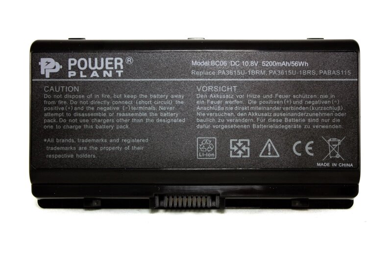 Акумулятор PowerPlant для ноутбуків TOSHIBA Equium L40 (PA3615U-1BRS) 10.8V 5200mAh від компанії Shock km ua - фото 1