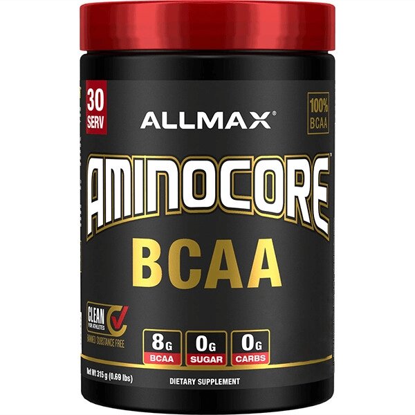 Амінокислота BCAA Allmax Nutrition AminoCore, 315 грам Ожина від компанії Shock km ua - фото 1