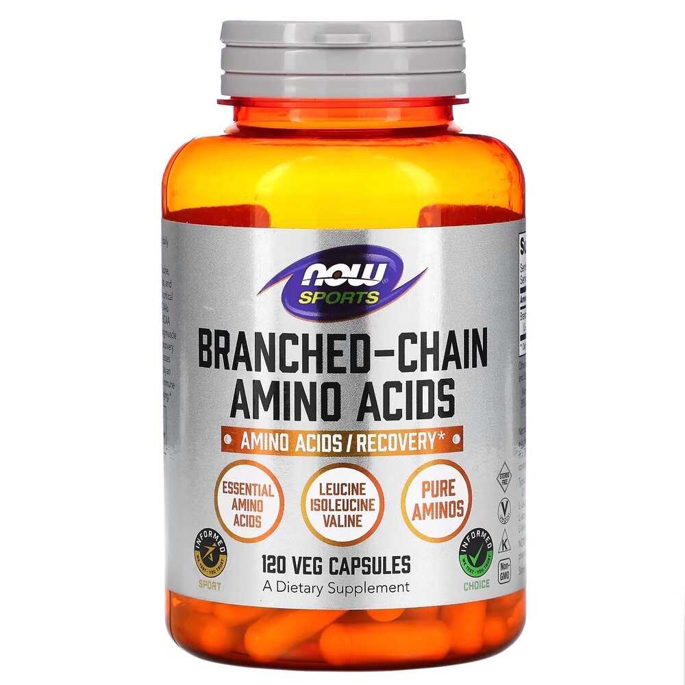 Амінокислота BCAA NOW Branched Chain Amino Acids, 120 капсул від компанії Shock km ua - фото 1