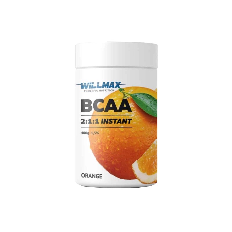 Амінокислота BCAA Willmax BCAA 2:1:1 400 грам Апельсин від компанії Shock km ua - фото 1