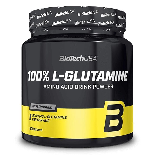 Амінокислота BioTech 100% L-Glutamine, 500 грам від компанії Shock km ua - фото 1