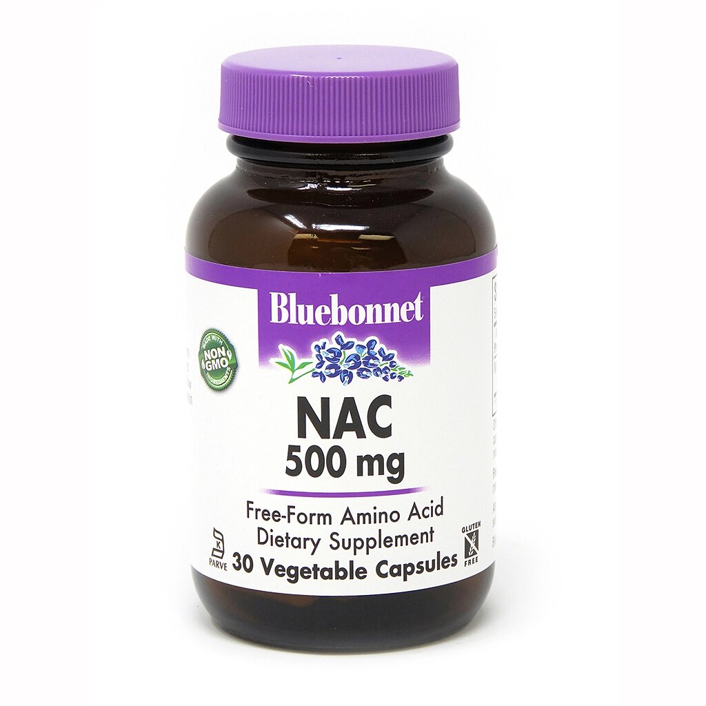 Амінокислота Bluebonnet Nutrition NAC 500 mg, 30 вегакапсул від компанії Shock km ua - фото 1