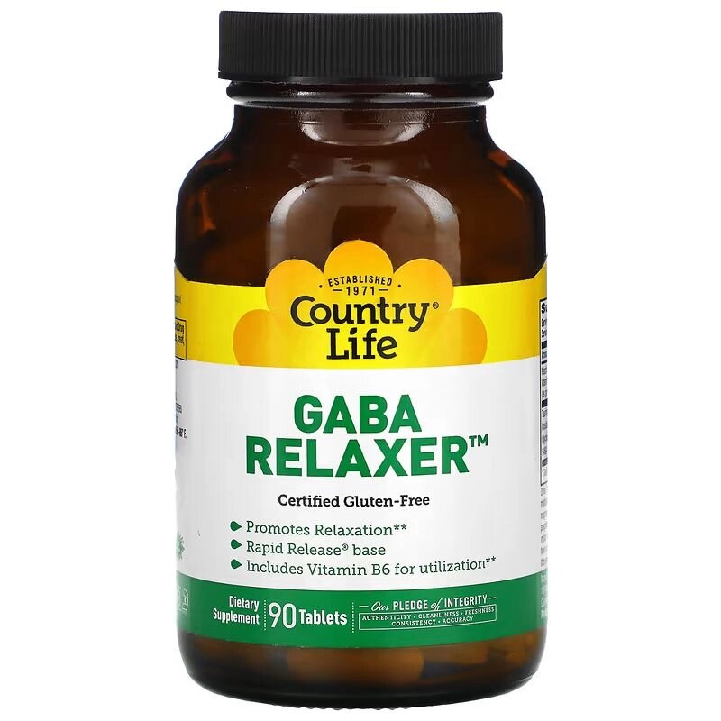 Амінокислота Country Life GABA Relaxer, 90 таблеток від компанії Shock km ua - фото 1