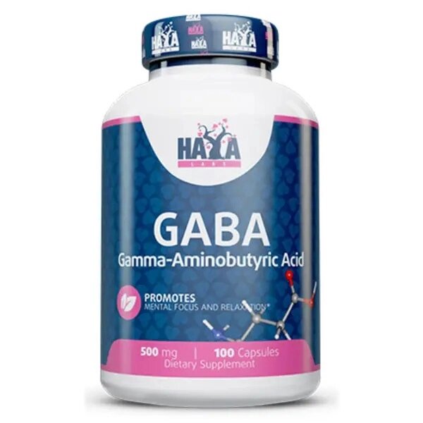 Амінокислота Haya Labs Gaba 500 mg, 100 капсул від компанії Shock km ua - фото 1