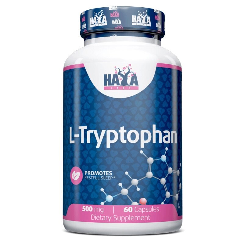Амінокислота Haya Labs L-Tryptophan 500 mg, 60 капсул від компанії Shock km ua - фото 1