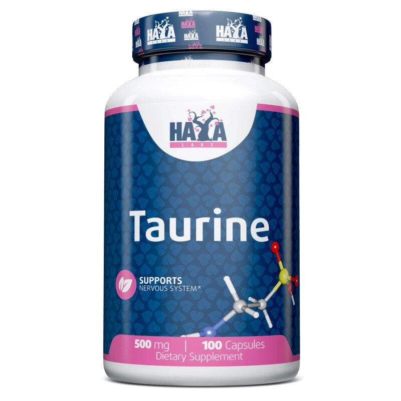 Амінокислота Haya Labs Taurine 500 mg, 100 капсул від компанії Shock km ua - фото 1
