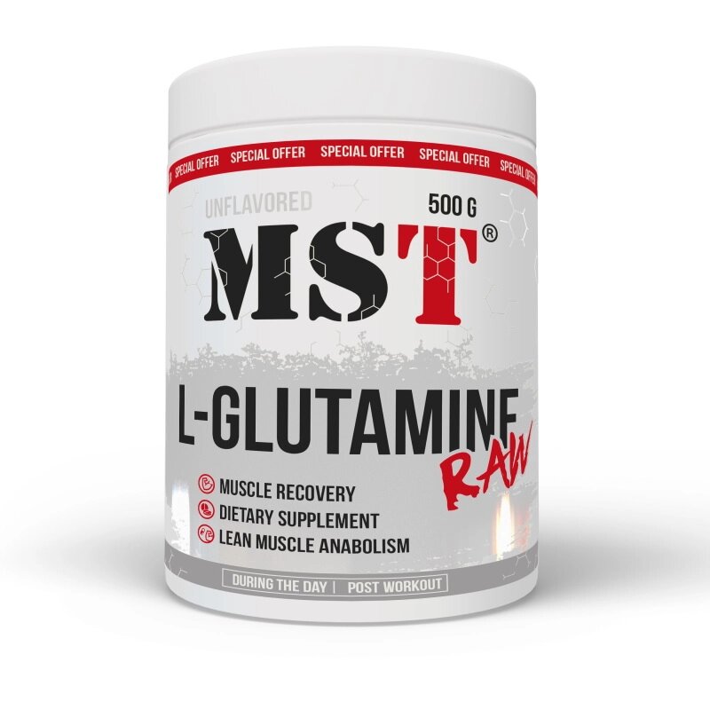 Амінокислота MST Glutamine RAW, 500 грам від компанії Shock km ua - фото 1