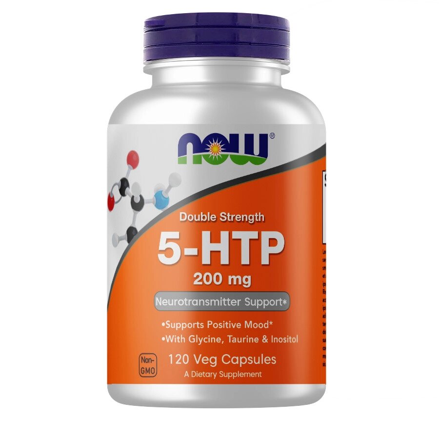 Амінокислота NOW 5-HTP 200 mg, 120 вегакапсул від компанії Shock km ua - фото 1
