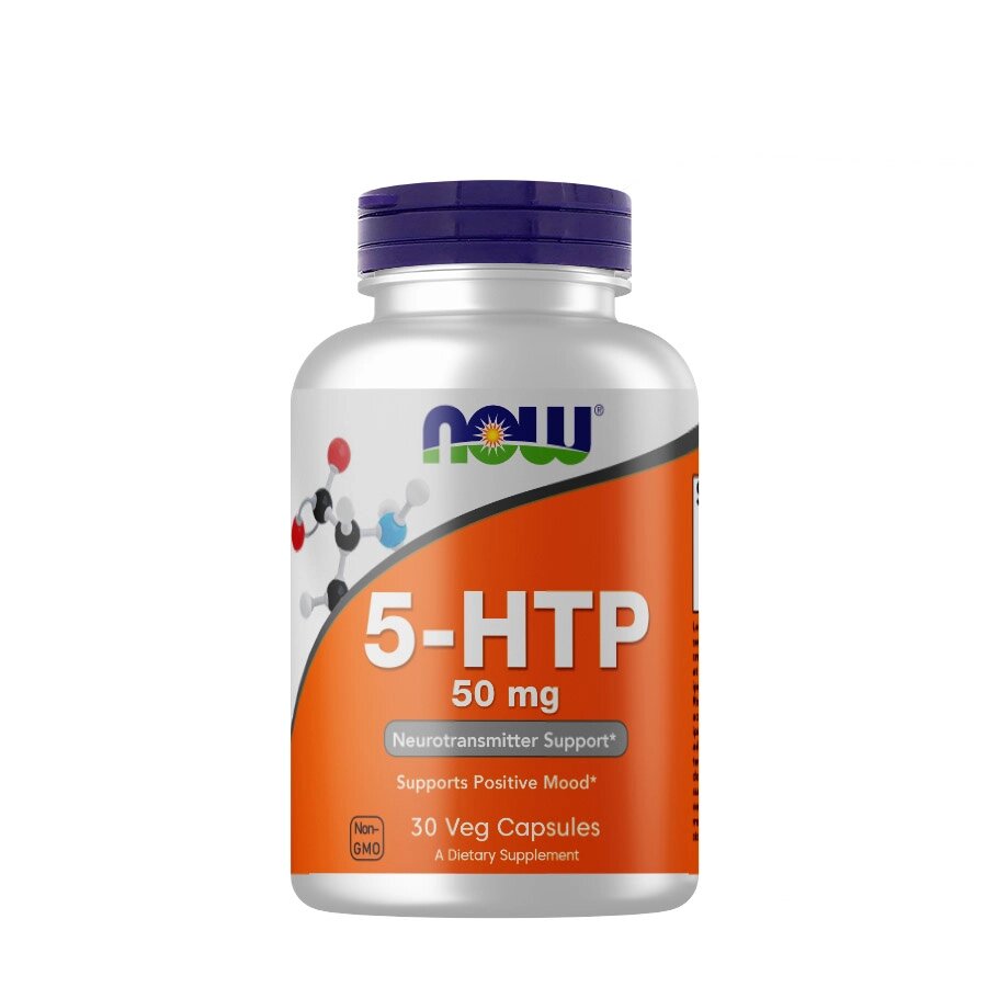 Амінокислота NOW 5-HTP 50 mg, 30 вегакапсул від компанії Shock km ua - фото 1