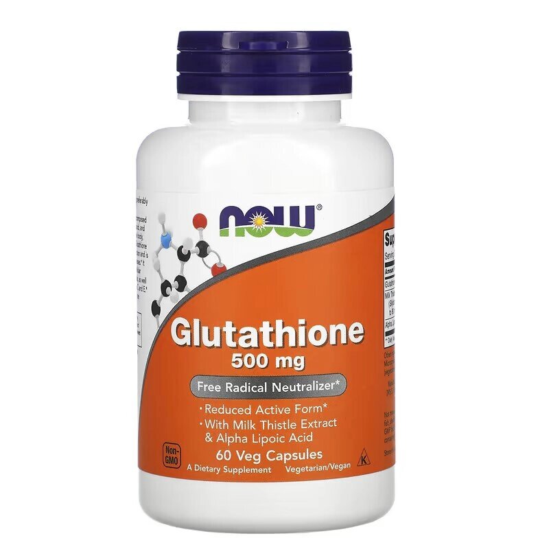 Амінокислота NOW Glutathione 500 mg, 60 вегакапсул від компанії Shock km ua - фото 1