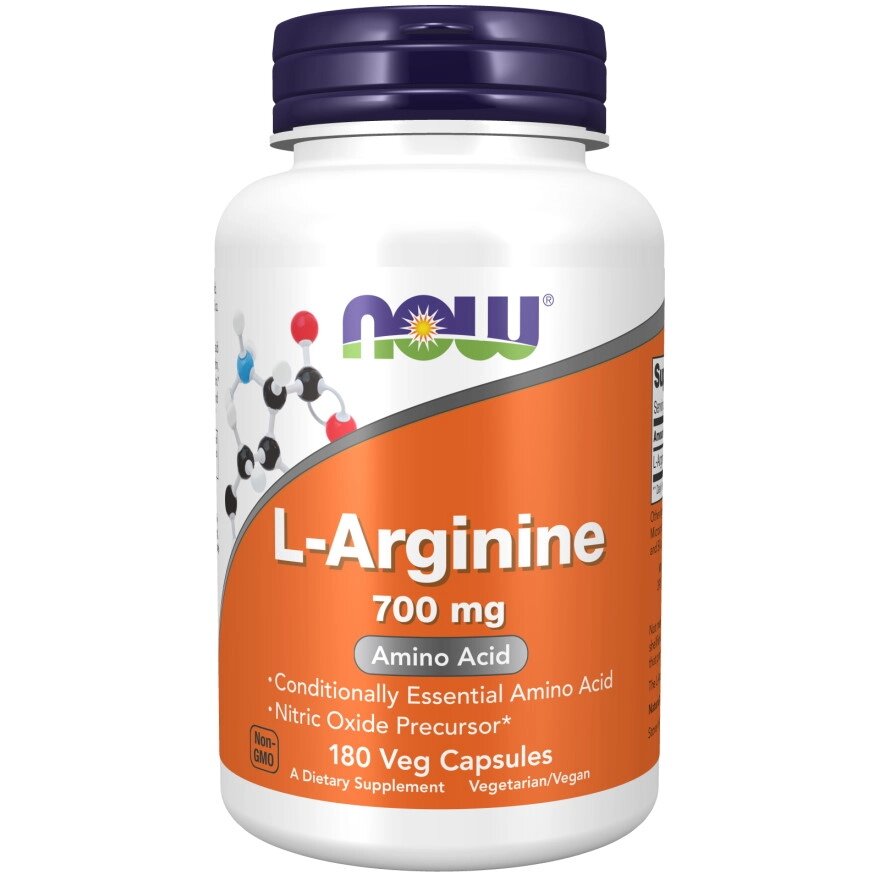 Амінокислота NOW L-Arginine 700 mg, 180 капсул від компанії Shock km ua - фото 1