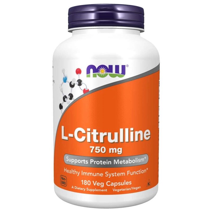 Амінокислота NOW L-Citrulline 750 mg, 180 вегакапсул від компанії Shock km ua - фото 1