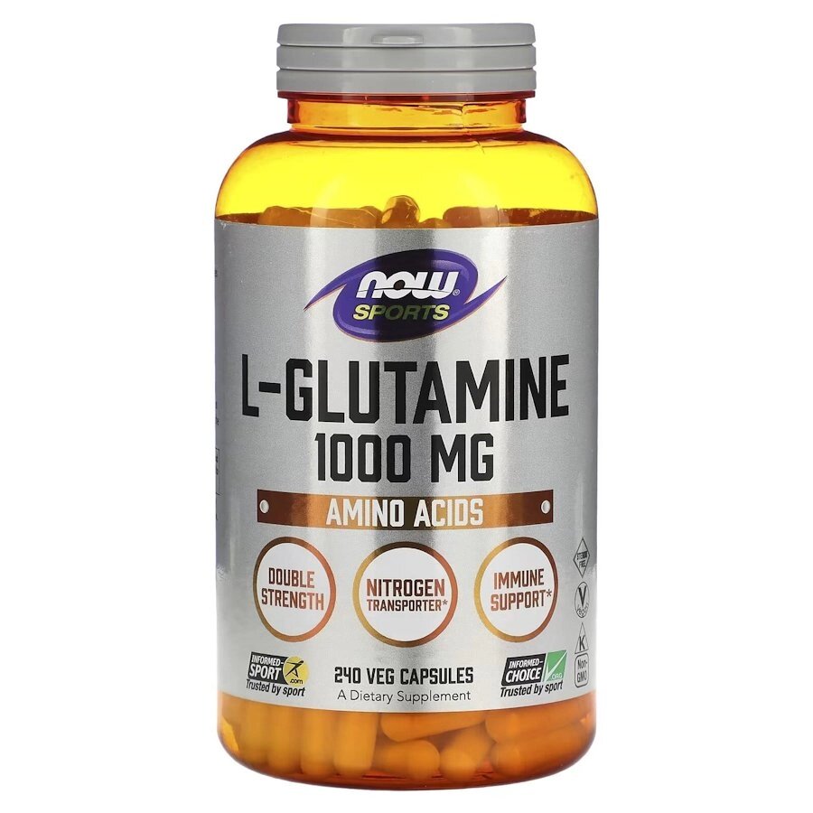 Амінокислота NOW L-Glutamine 1000 mg, 240 капсул від компанії Shock km ua - фото 1
