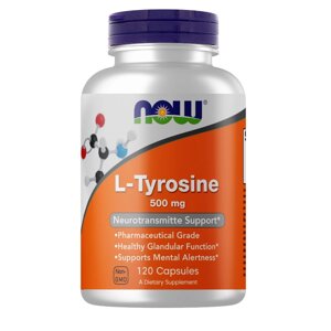 Амінокислота NOW L-Tyrosine 500 mg, 120 капсул