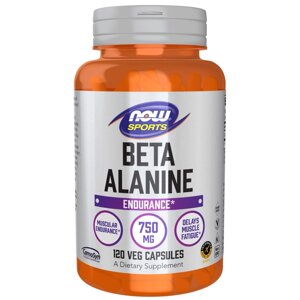 Амінокислота NOW Beta-Alanine 750 mg, 120 вегакапсул