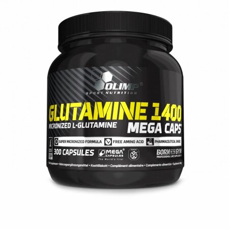 Амінокислота Olimp Glutamine 1400 Mega Caps, 300 капсул від компанії Shock km ua - фото 1