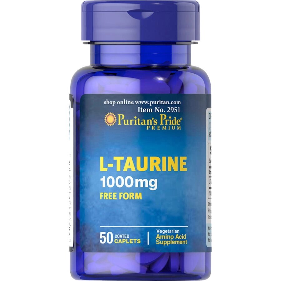 Амінокислота Puritan's Pride L-Taurine 1000 mg, 50 капсул від компанії Shock km ua - фото 1