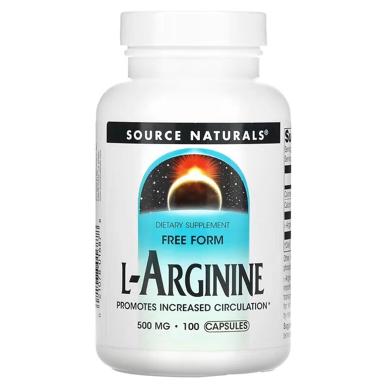 Амінокислота Source Naturals L-Arginine 500 mg, 100 капсул від компанії Shock km ua - фото 1