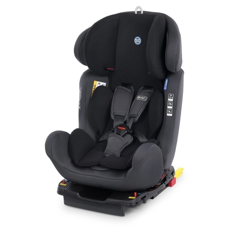 Автокрісло El Camino Bravo Isofix ME-1041-Royal-Black чорне від компанії Shock km ua - фото 1