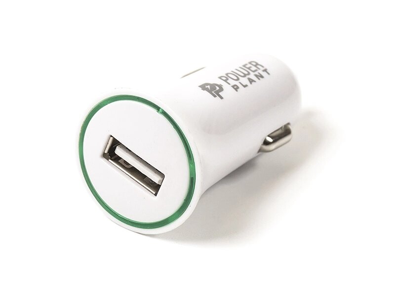 Автомобільний зарядний USB-пристрій PowerPlant 2.1A від компанії Shock km ua - фото 1