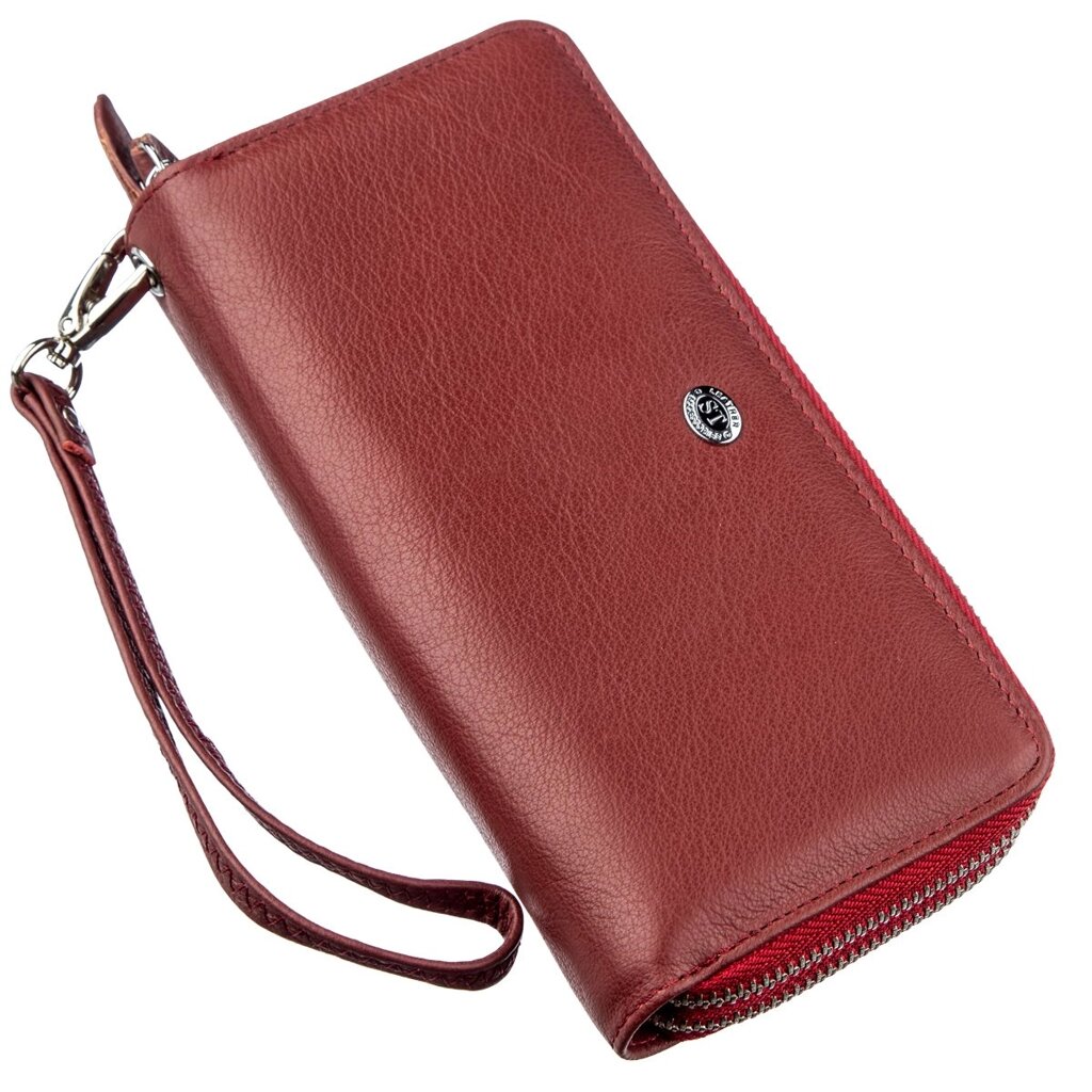 Багатофункціональний гаманець-клатч для жінок ST Leather 18868 Червоний від компанії Shock km ua - фото 1