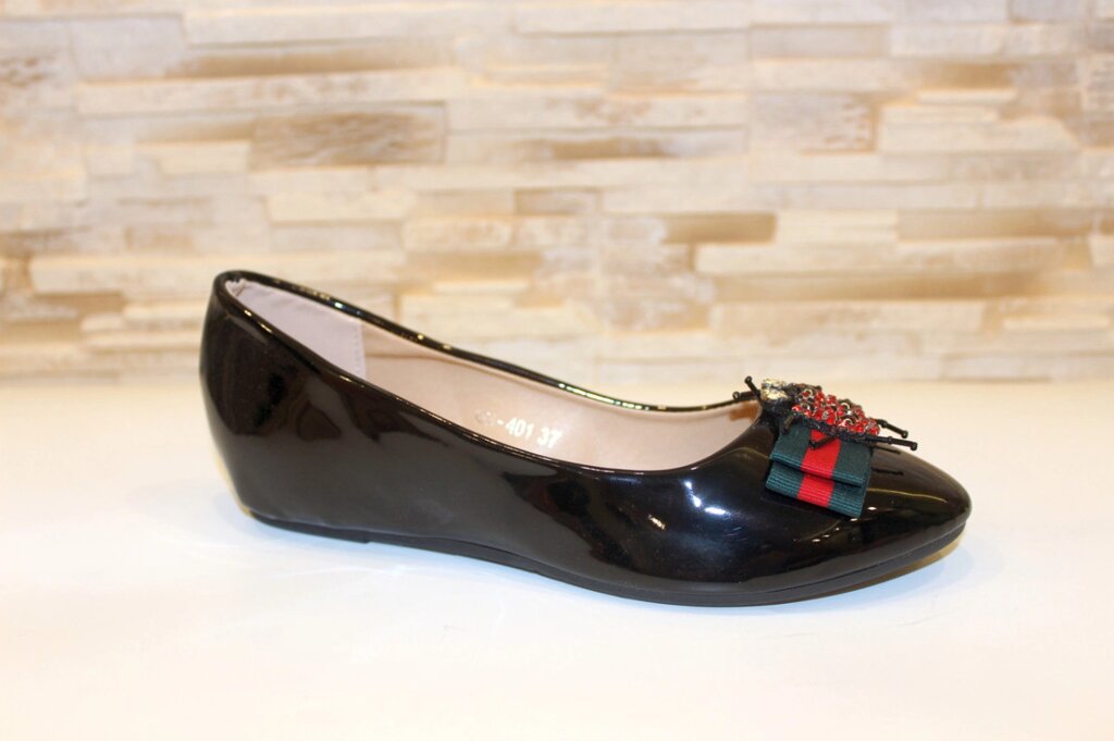 Балетки туфлі жіночі чорні Т063 Уцінка (читайте опис) від компанії Shock km ua - фото 1