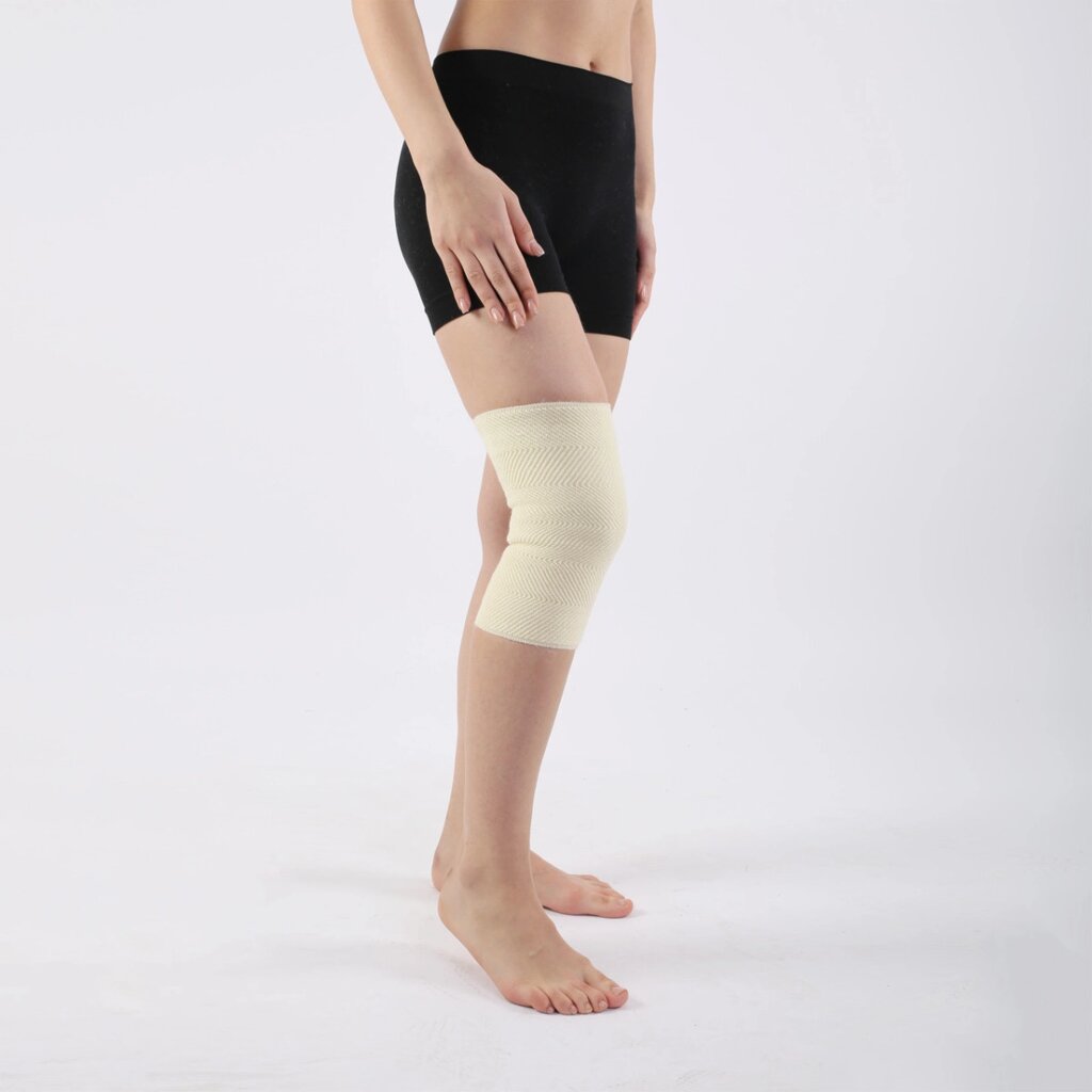 Бандаж вовняний для колінного суглоба SMT10, еластичний бандаж на коліно M від компанії Shock km ua - фото 1