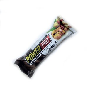 Батончик Power Pro 36% Протеїновий батончик Protein Bar з горіхами, 60 грам Фісташка