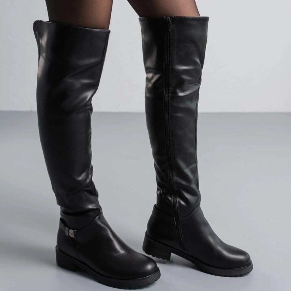 Ботфорти жіночі зимові Fashion Arabella 3855 37 розмір 24 см Чорний від компанії Shock km ua - фото 1