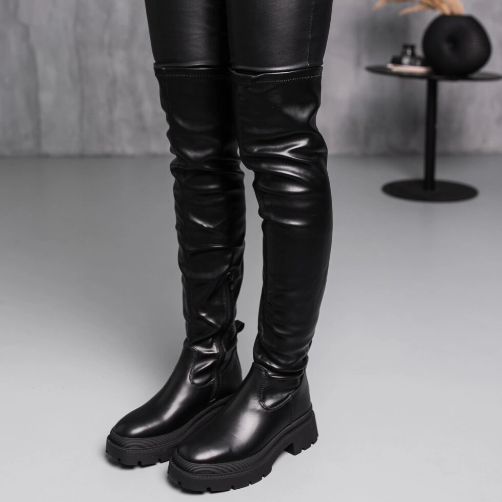Ботфорти жіночі зимові Fashion Arion 3884 38 розмір 24,5 см Чорний від компанії Shock km ua - фото 1