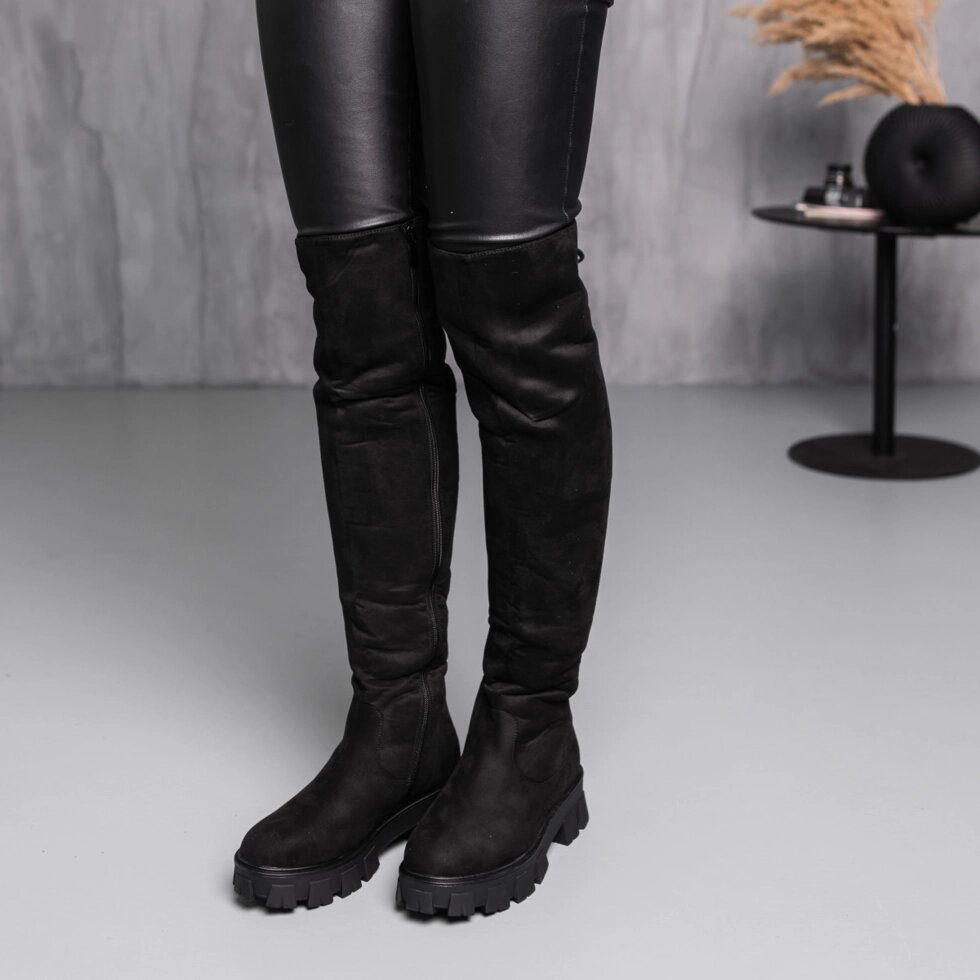Ботфорти жіночі зимові Fashion Chief 3875 36 розмір 23,5 см Чорний від компанії Shock km ua - фото 1